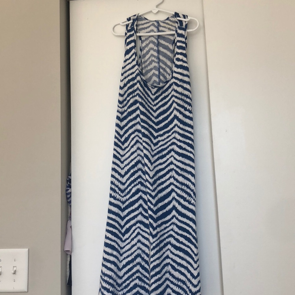 White and blue stripped Lilly summer dress